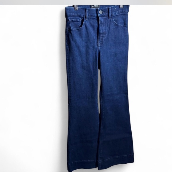 Women's Blue Flared Jeans - Picture 1 of 4